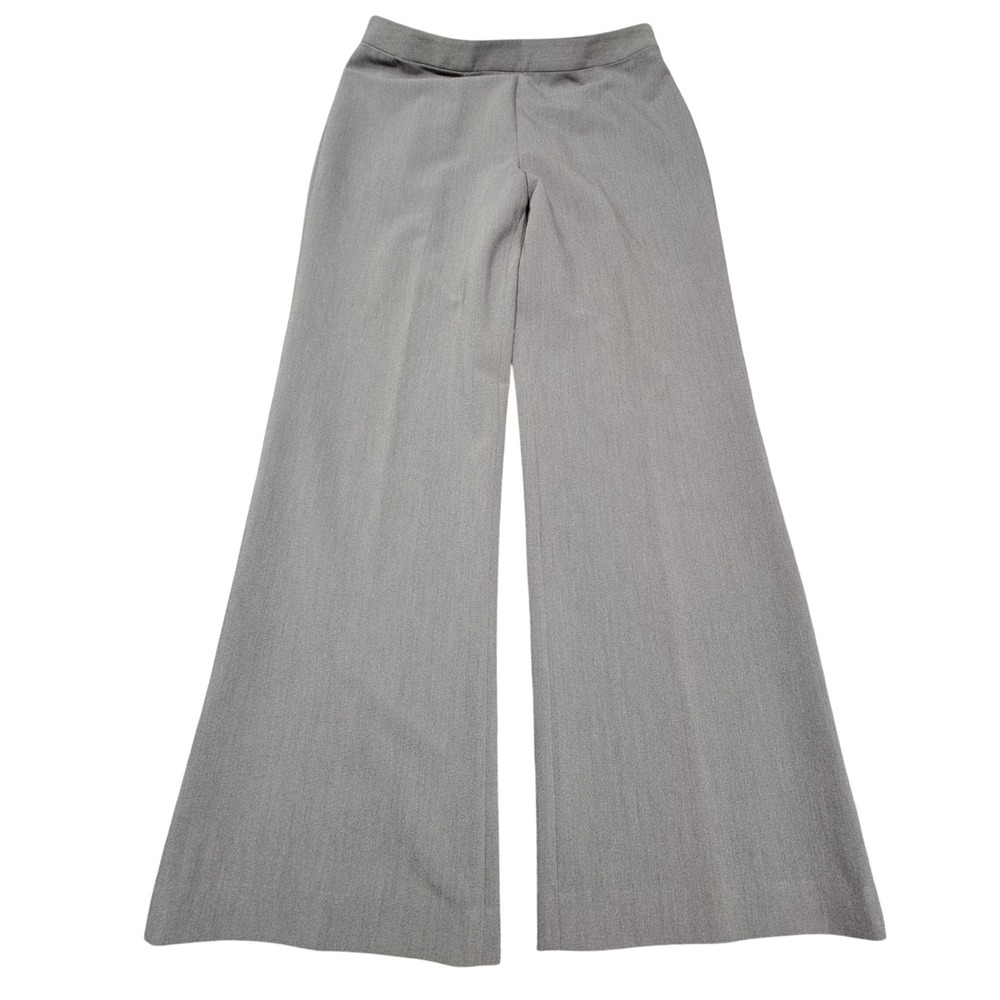 Bob Mackie Studio Gray Wide Leg Trousers Dress Pants Size 12 SM953 Professional